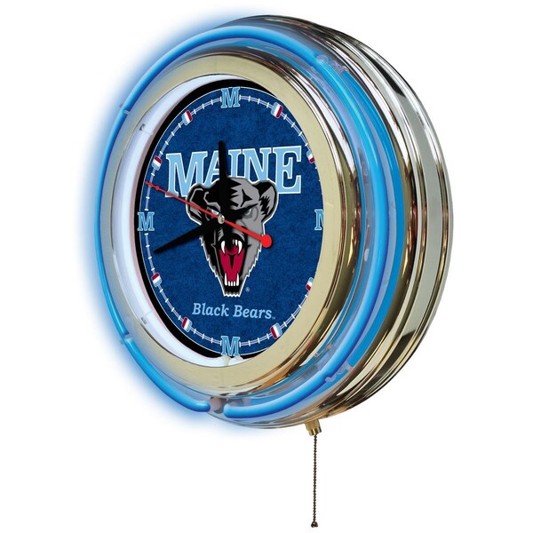 Holland Bar Stool Co University of Maine Double Neon 15" Clock - CLK15MAINEU
