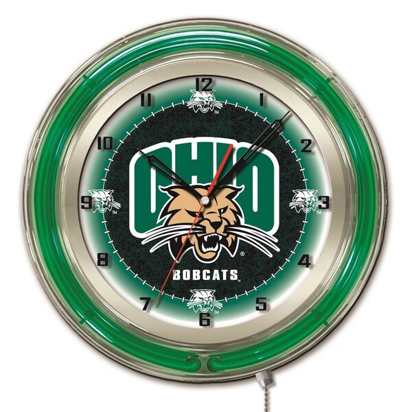Holland Bar Stool Co Ohio University Double Neon 19" Clock - CLK19UNIVOH