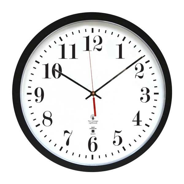 Zoro Select 16-1/2" Analog Wall Clock, Black, Shape: Round - 67403302