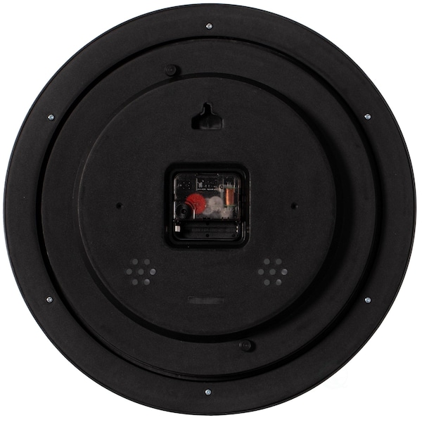 Clockswise Decorative Classic Red Round Wall Clock For Living Room, Kitchen, Dining Room, Plastic - QI004510.RD