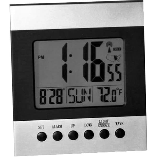 Sonnet 1.5 in. Atomic Desk Clock Numbers with Light on Demand & Buttons in Front - SO460595