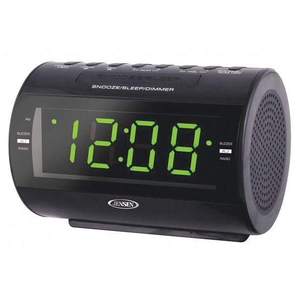 Zoro Select Clock, Blk, LED, 3-13/32 in. Hx5-3/8 in. W - JCR-210