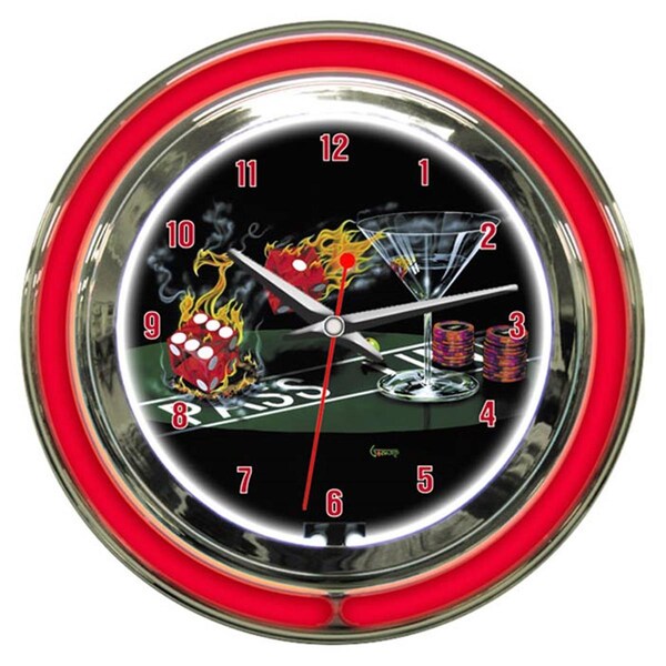 Petro Enterprises Praying For Seven 14 in. Neon Clock - GODNC14-10