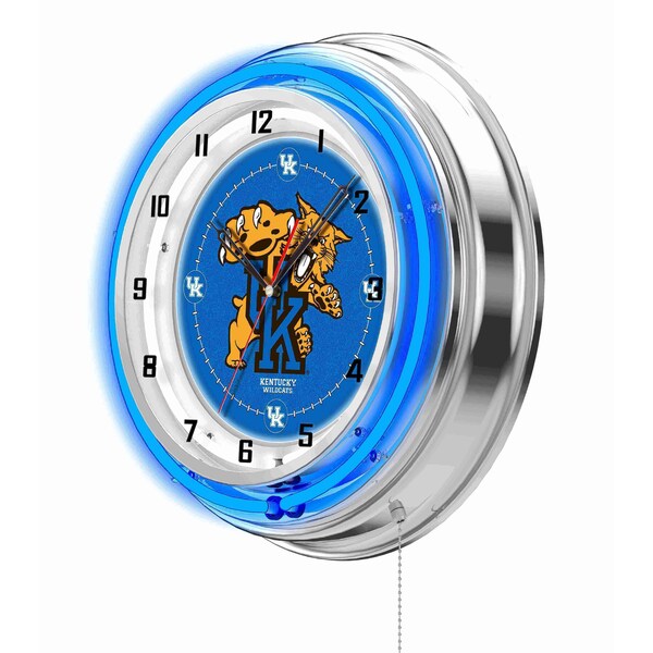 Holland Bar Stool Co University of Kentucky Double Neon 19" Clock (Wildcat) - CLK19UKYCAT