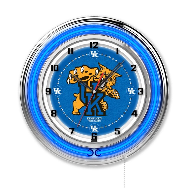 Holland Bar Stool Co University of Kentucky Double Neon 19" Clock (Wildcat) - CLK19UKYCAT