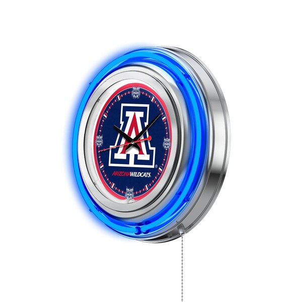 Holland Bar Stool Co University of Arizona Double Neon 15" Clock - CLK15ARIZUN