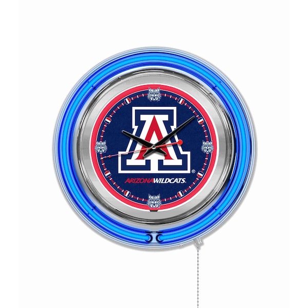 Holland Bar Stool Co University of Arizona Double Neon 15" Clock - CLK15ARIZUN