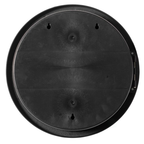Quickway Imports Black Wall Mounted Plastic Clock with Hidden Storage Door - Interior Compartment - 10 Inch Dia - QI004150