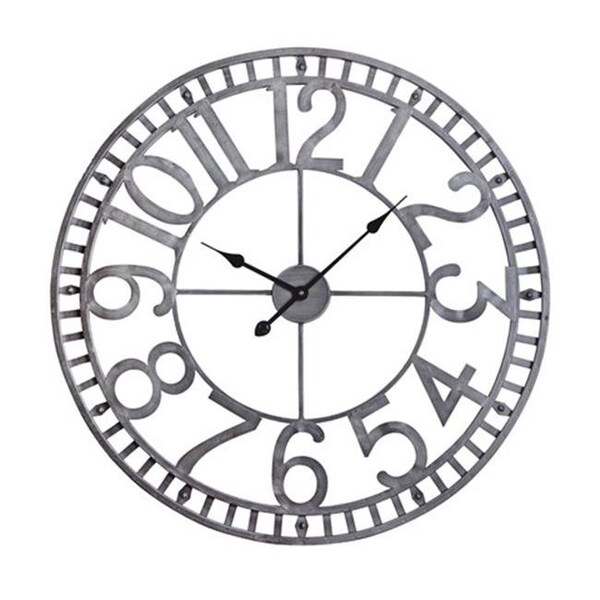Utopia Alley Utopia Alley Manhattan Industrial Wall Clock  Analog  Pewter  32" - CL0023PAGY014