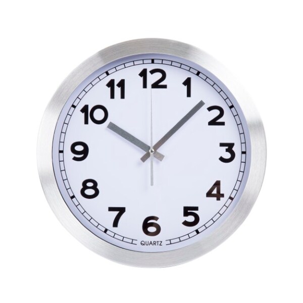 Hastings Home Hastings Home 12 Inch Brushed Aluminum Wall Clock - 359264XJC