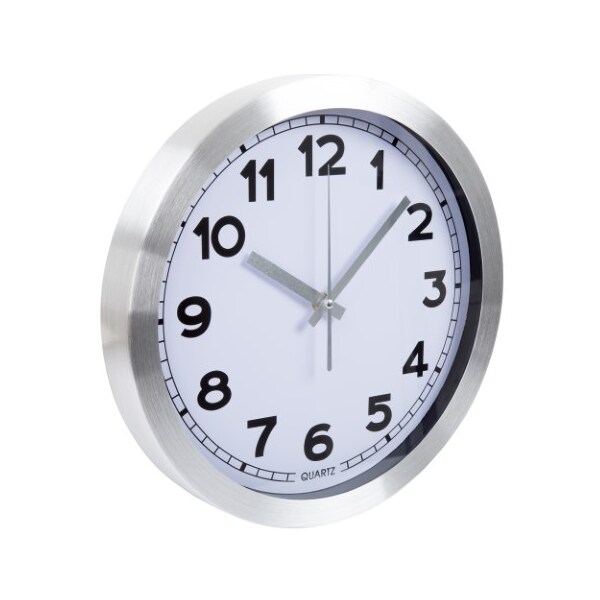 Hastings Home Hastings Home 12 Inch Brushed Aluminum Wall Clock - 359264XJC