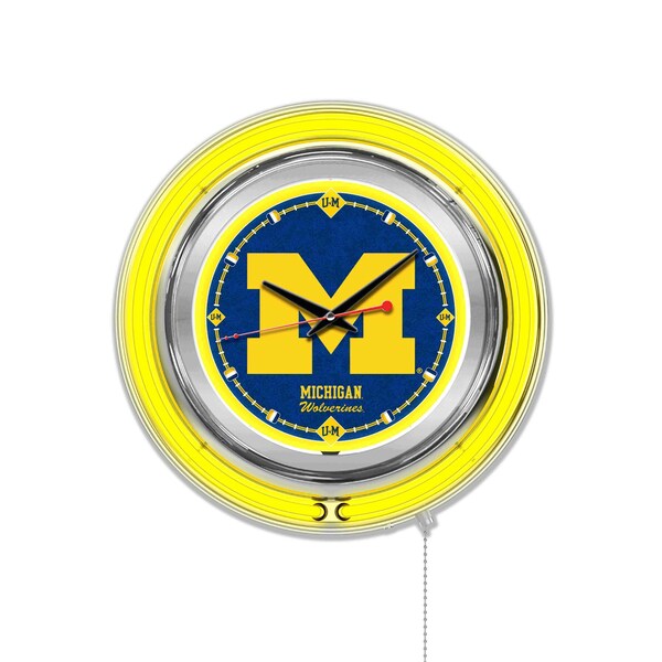 Holland Bar Stool Co University of Michigan Double Neon 15" Clock - CLK15MICHUN