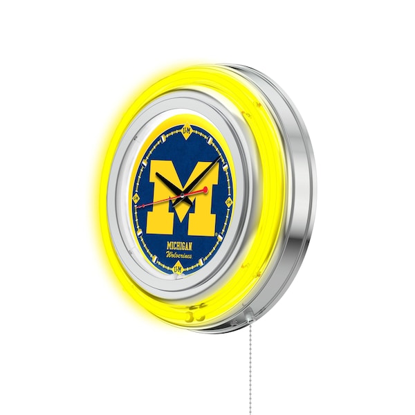 Holland Bar Stool Co University of Michigan Double Neon 15" Clock - CLK15MICHUN