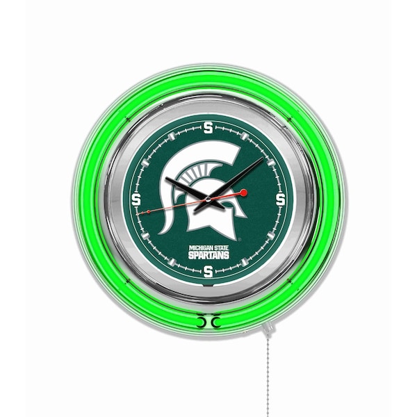 Holland Bar Stool Co Michigan State University Double Neon 15" Clock - CLK15MICHST