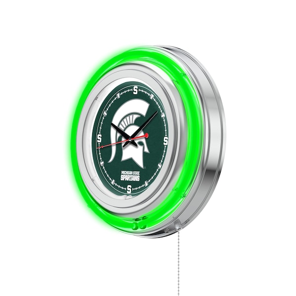Holland Bar Stool Co Michigan State University Double Neon 15" Clock - CLK15MICHST