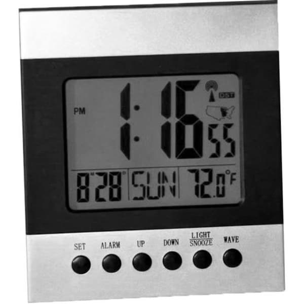 Sonnet Sonnet T-4650 1.5 in. Atomic Desk Clock Numbers with Light on Demand & Buttons in Front - T-4650