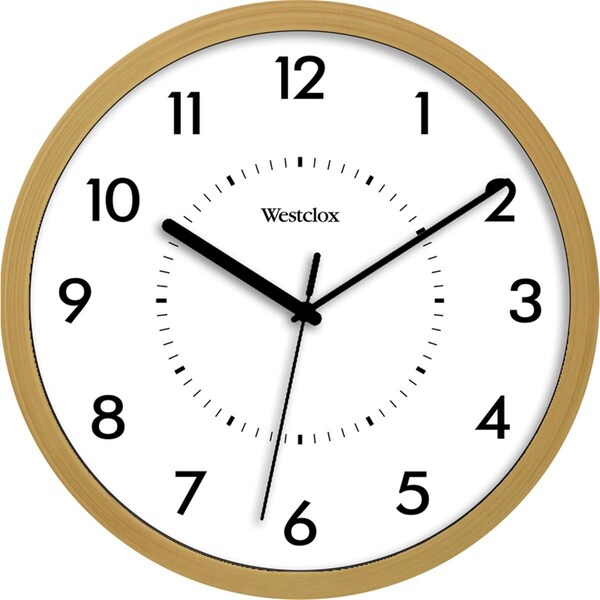 Gardner Bender 10 x 10 in. Indoor Contemporary Analog Wall Clock Glass & Plastic Beige - BI3304423