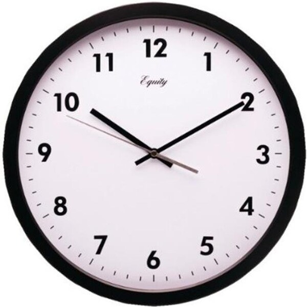 Equity By La Crosse EQUITY LACROSSE 25509 14 in. Commercial Wall Clock - Black - 25509
