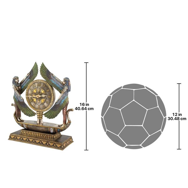 Design Toscano Wings of Isis Egyptian Revival Sculptural Clock - WU71647