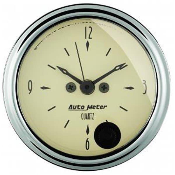 Auto Meter 1885 Antique Beige Clock - 2.06 in. - ATM1885