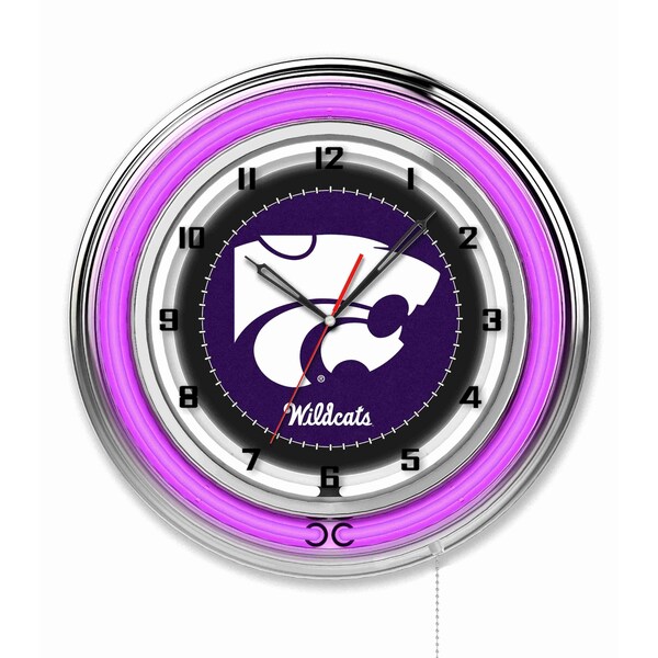 Holland Bar Stool Co Kansas State University Double Neon 19" Clock - CLK19KNSASS