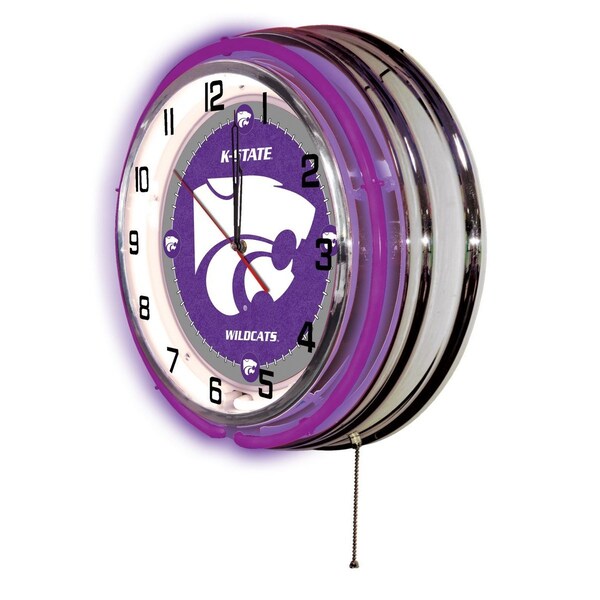 Holland Bar Stool Co Kansas State University Double Neon 19" Clock - CLK19KNSASS