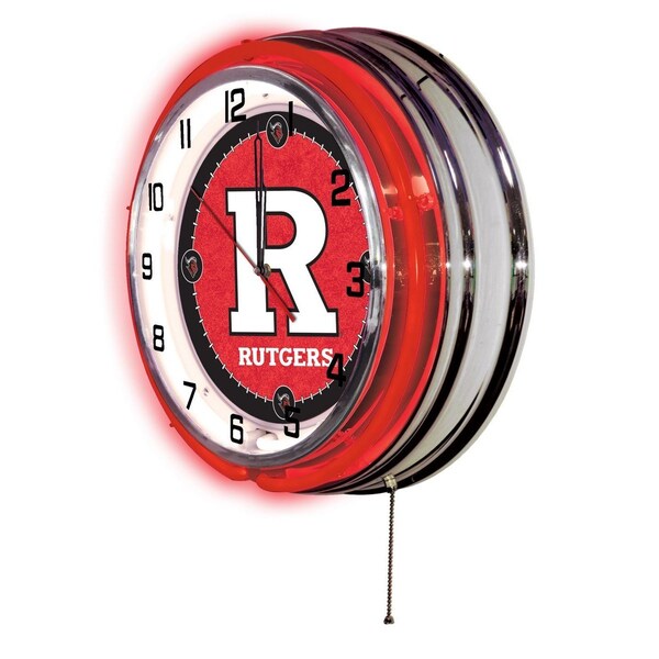 Holland Bar Stool Co Rutgers Double Neon 19" Clock - CLK19RUTGER