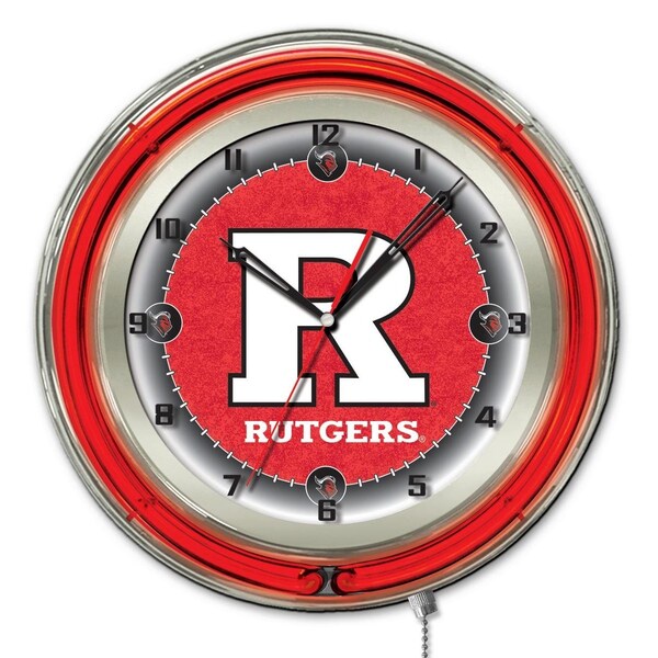 Holland Bar Stool Co Rutgers Double Neon 19" Clock - CLK19RUTGER