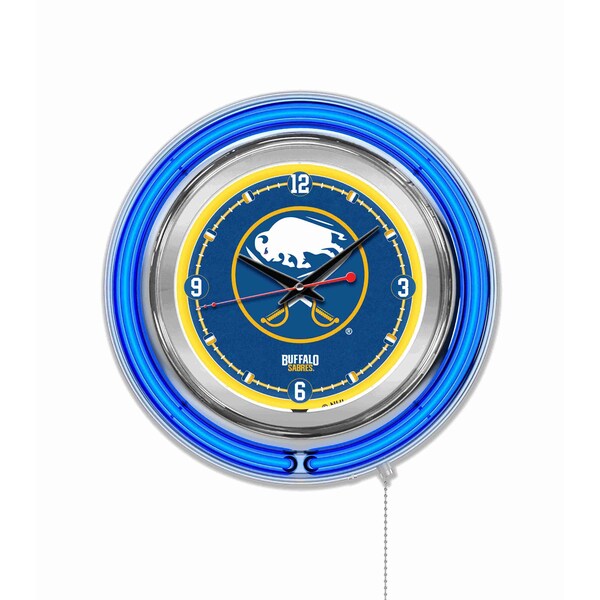 Holland Bar Stool Co Buffalo Sabres Double Neon 15" Clock, NHL - CLK15BUFSAB
