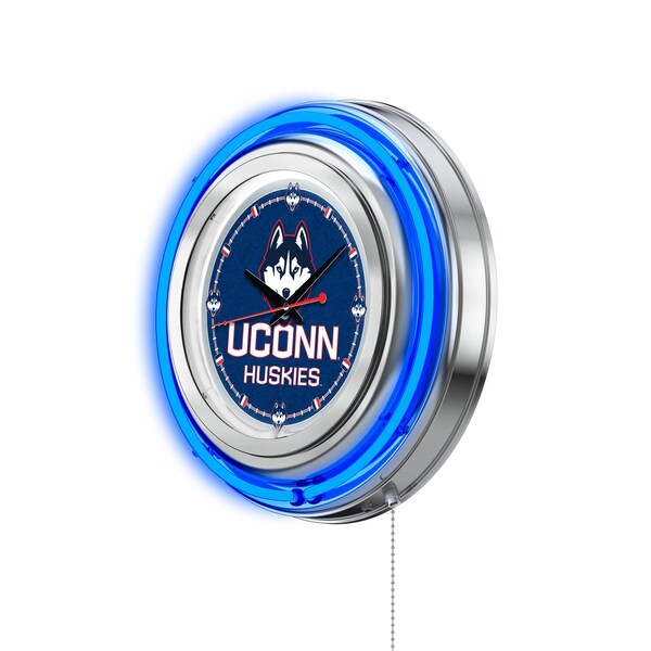 Holland Bar Stool Co University of Connecticut Double Neon 15" Clock - CLK15CONNUN