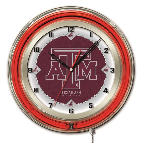 Holland Bar Stool Co Texas A&M Double Neon 19" Clock - CLK19TEXA-M