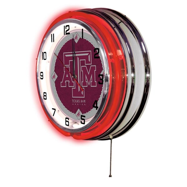 Holland Bar Stool Co Texas A&M Double Neon 19" Clock - CLK19TEXA-M