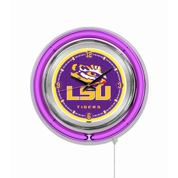 Holland Bar Stool Co Louisiana State University Double Neon 15" Clock - CLK15LASTUN
