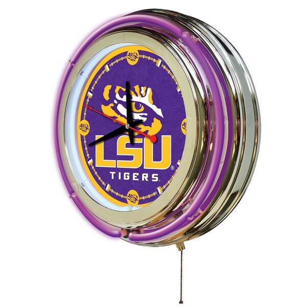 Holland Bar Stool Co Louisiana State University Double Neon 15" Clock - CLK15LASTUN