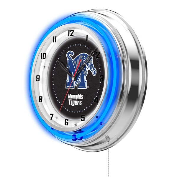 Holland Bar Stool Co University of Memphis Double Neon 19" Clock - CLK19MEMPHS