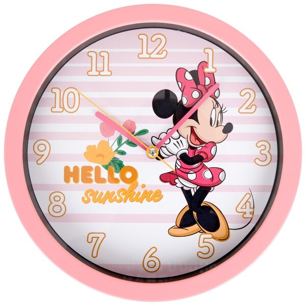 Minnie Mouse 10 in. Hello Sunshine Wall Clock, Pink - 869027
