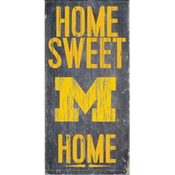Fan Creations Michigan Wolverines Wood Sign - Home Sweet Home 6"x12" - 7846004811