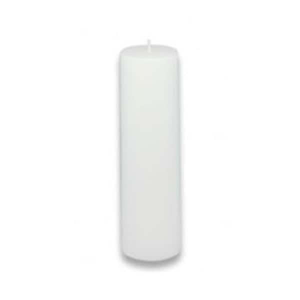 Zest Candle Zest Candle CPZ-112-24 2 x 6 in. White Pillar Candle -24pcs-Case - Bulk - CPZ-112_24