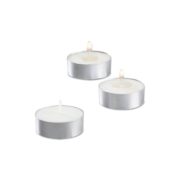 Sterno Group Sterno, TEALIGHT CANDLE, 5 HOUR BURN, 0.5inH, WHITE, 10PK - 40100