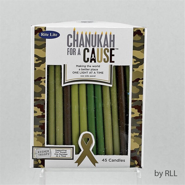 Rite Lite Chanukah for A Cause TM Candles, Camo, 12PK - C-10-CAMO