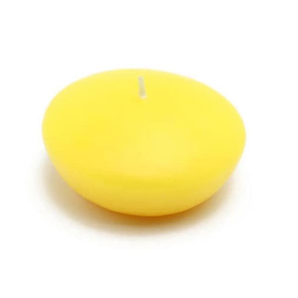 Zest Candle Zest Candle CFZ-049 3 in. Yellow Floating Candles -12pc-Box - CFZ-049