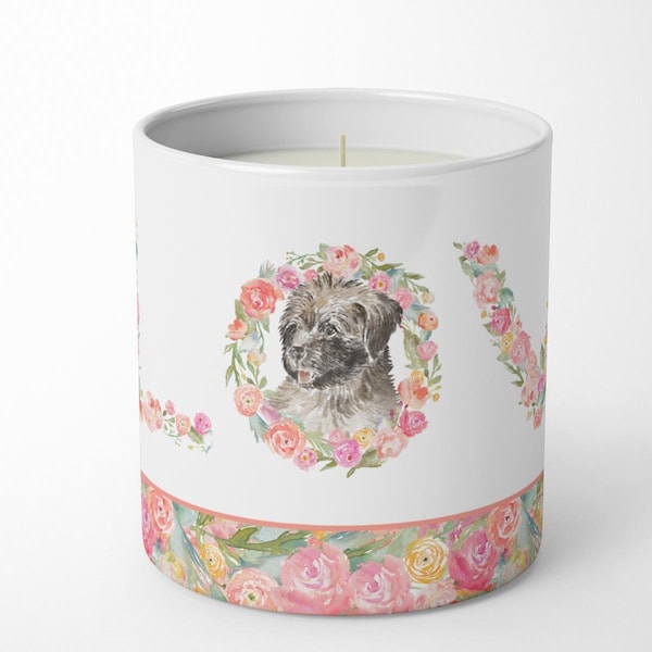 Carolines Treasures 3.75 x 3.25 in. Unisex Briard No.1 Love 10 oz Decorative Soy Candle - WDK4345CDL