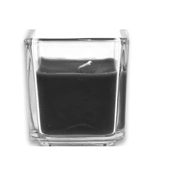 Zest Candle Zest Candle CVZ-044 Black Square Glass Votive Candles -12pc-Box - CVZ-044