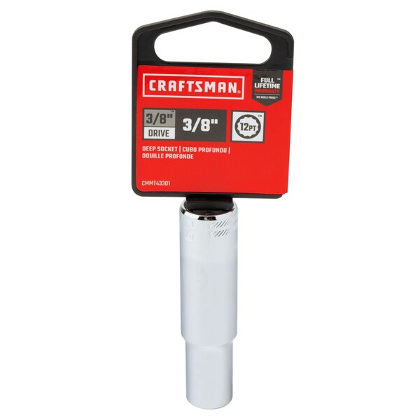 Craftsman Sockets, 3/8" S X 3/8" drive S SAE 12 Po - CMMT43301
