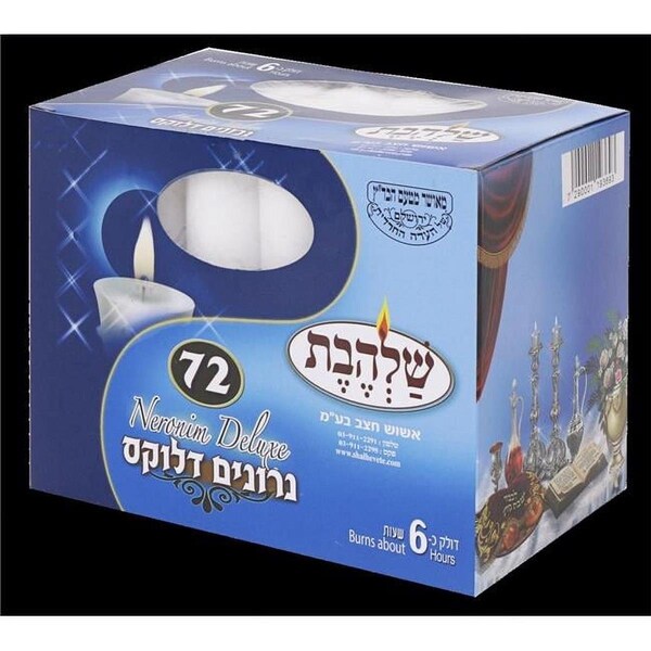 Aparato 6 Hour Shabbat Neronim Deluxe Candles - 12 Piece - AP3319984