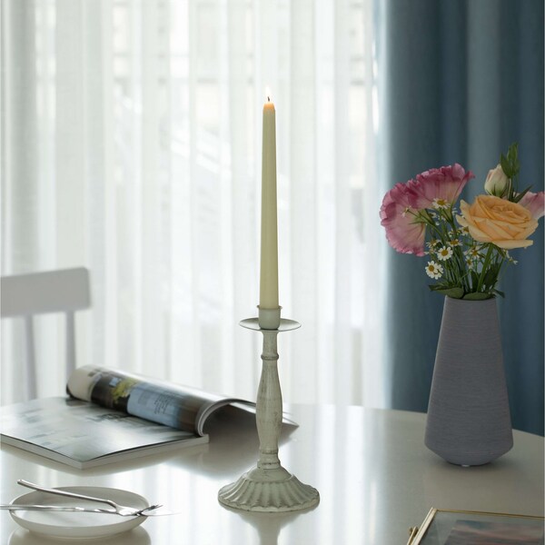 Fabulaxe Antique 8 Distressed Candlestick for Dining Room, Entryway, Kitchen and Vanity - QI004339.SG