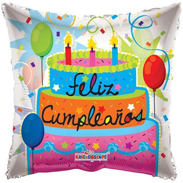 Anagram 18 in. Feliz Cumpleanos Candle Foil Balloon, 5PK - 72497