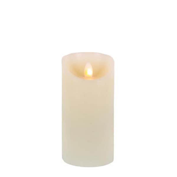 The Gerson Companies Gerson 6 in. LED Flameless Pillar Candle Indoor Christmas Decor, Bisque, 6PK - 9082621