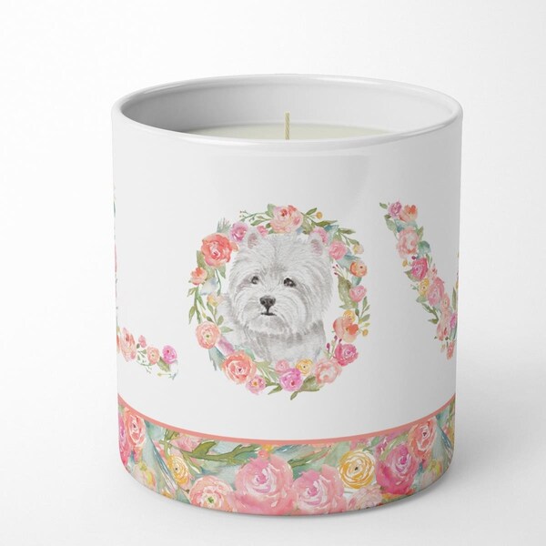 Carolines Treasures 3.75 x 3.25 in. Unisex Westie No.3 Love 10 oz Decorative Soy Candle - WDK4517CDL