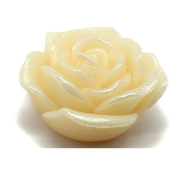 Zest Candle Zest Candle CFZ-071 3 in. Ivory Rose Floating Candles -12pc-Box - CFZ-071
